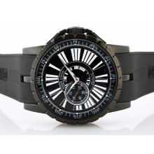 Roger Dubuis Excalibur Small Seconds Automatic PVD Case with Black Dial