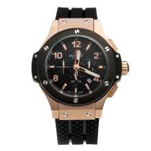 Hublot Big Bang King Working Chronograph Rose Gold Case with Black Carbon Fibre Style Dial