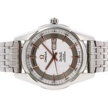 Omega Hour Vision Day-Date Automatic with White Dial S/S