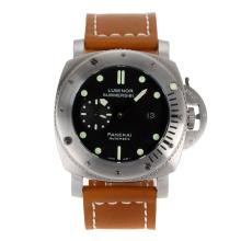 Panerai Luminor Submersible Automatic with Black Dial Leather Strap 47MM
