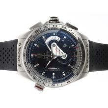 Tag Heuer Carrera Calibre 36 Working Chronograph Black Dial with Rubber Strap Same Chassis As ETA Version-High Quality