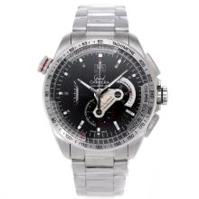 Tag Heuer Grand Carrera Calibre 36 Asia Valjoux 7750 Movement with Black Dial S/S