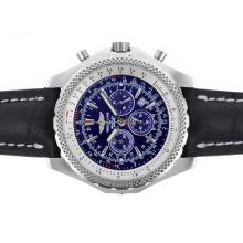 Breitling for Bentley Motors Working Chronograph with Blue Dial Leather Strap