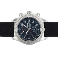 Breitling Super Avenger Chronograph Asia Valjoux 7750 Movement with Black Dial 49mm Version