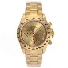 Rolex Daytona Automatic Full Gold with Golden Dial Number Marking