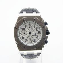 Audemars Piguet Royal Oak Offshore Working Chronograph with White Dial-Leather Strap-4