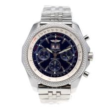 Breitling Bentley 6.75 Big Date Chronograph Asia Valjoux 7750 Movement with Blue Dial S/S-1
