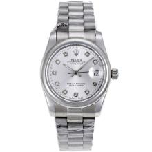 Rolex Datejust Automatic Diamond Marking with Silver Dial Sapphire Glass-1