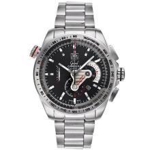 Tag Heuer Grand Carrera Calibre 36 Working Chronograph with Black Dial S/S(Gift Box is Included)