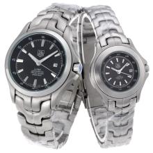 Tag Heuer Link 200 Meters with Black Dial S/S-Couple Watch