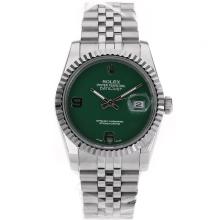 Rolex Datejust Automatic With Green Dial S/S