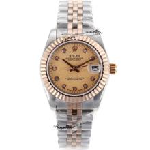 Rolex Datejust Automatic Two Tone Diamond Markers with Golden Granite Dial