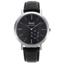 Piaget Altiplano Automatic with Black Dial Leather Strap